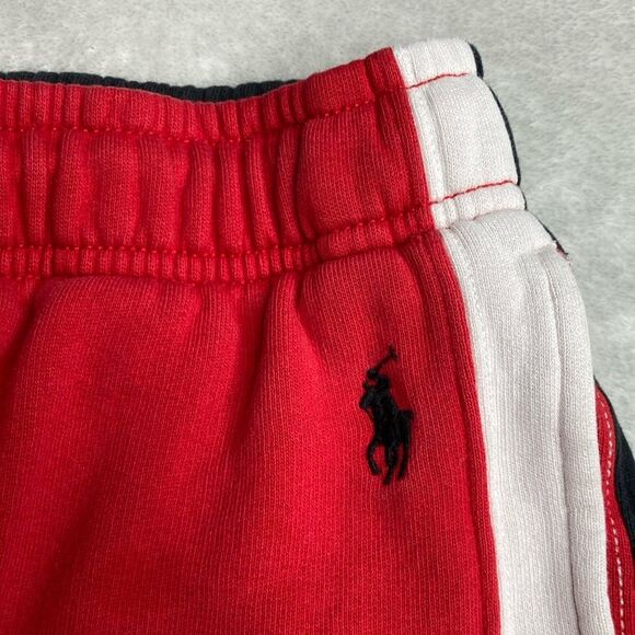 POLO Ralph Lauren XL Jogger Unisex Colorblock Black / Red Sweatpants - Picture 9 of 14